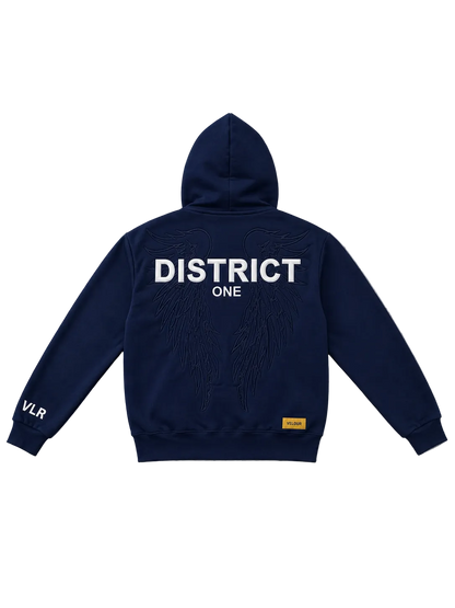 District 1 - Moonlight Blue Zipup Hoodie (PRESALE)