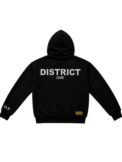 District 1 - Shadow Black Zipup Hoodie (PRESALE)